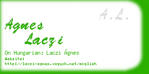 agnes laczi business card